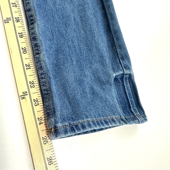 Levi’s Youth Boys Sz 12 Regular 502 REGULAR TAPER Blue Denim Jeans Roll Up Hem - Picture 11 of 13